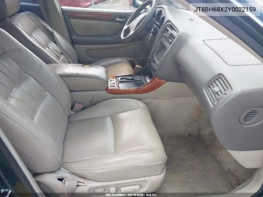 2000 Lexus Gs 400 VIN: JT8BH68X2Y0022159 Lot: 44429941