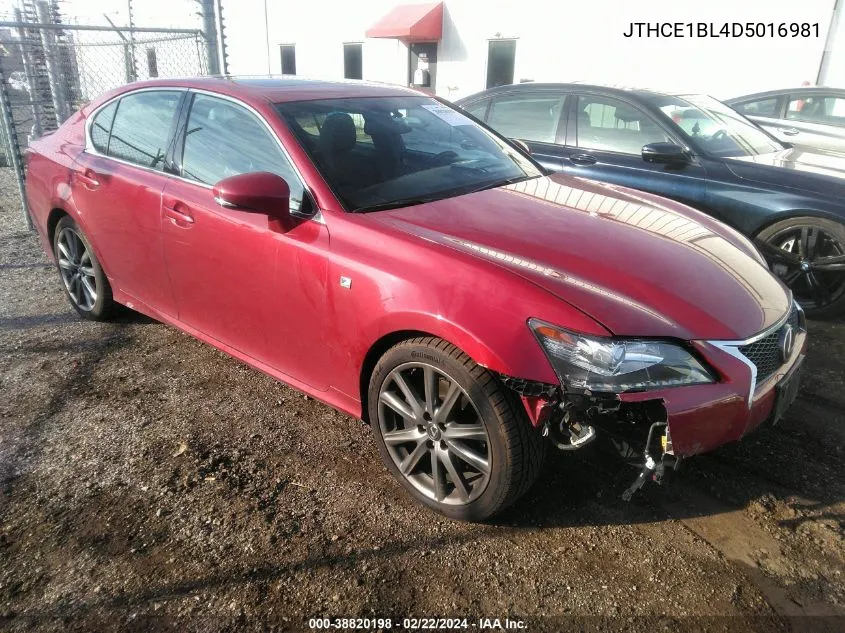 JTHCE1BL4D5016981 2013 Lexus Gs 350