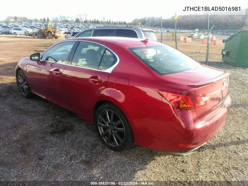 JTHCE1BL4D5016981 2013 Lexus Gs 350