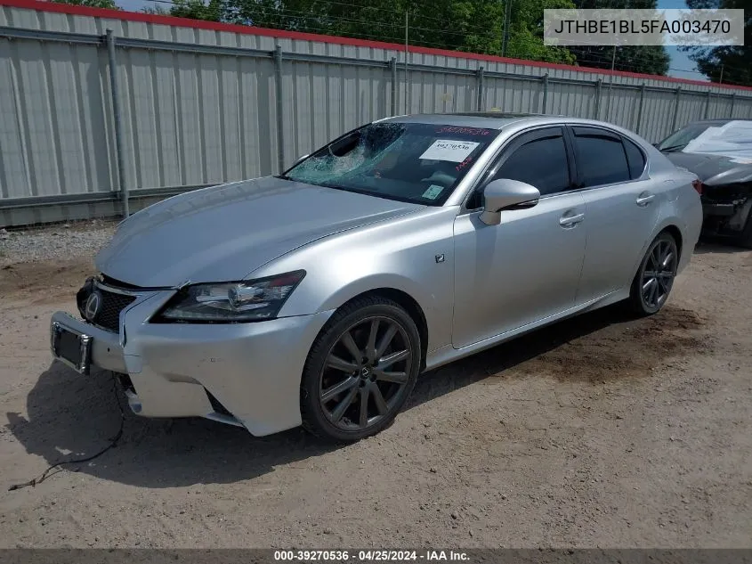 2015 Lexus Gs 350 VIN: JTHBE1BL5FA003470 Lot: 39270536