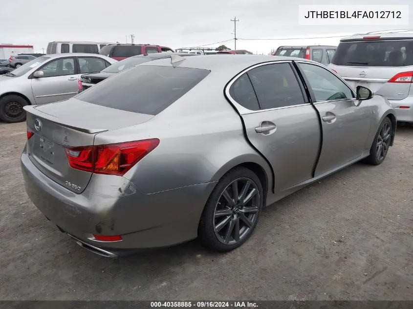 JTHBE1BL4FA012712 2015 Lexus Gs 350