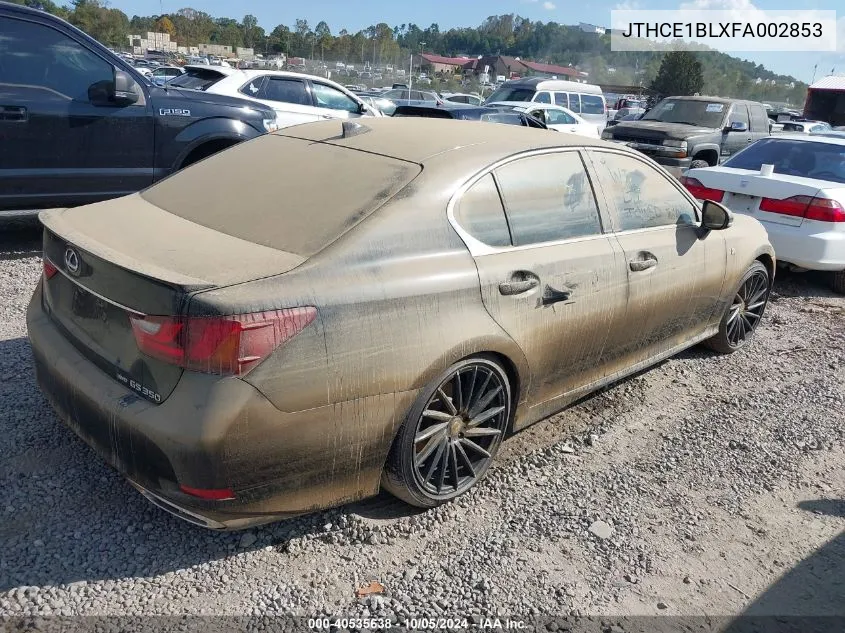 JTHCE1BLXFA002853 2015 Lexus Gs 350