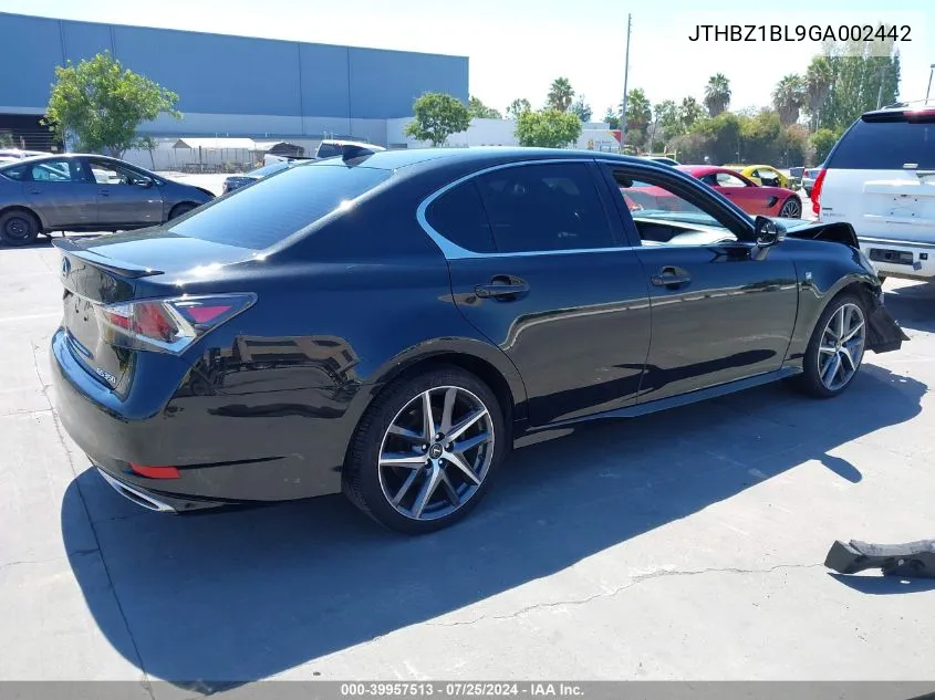 JTHBZ1BL9GA002442 2016 Lexus Gs 350 F Sport