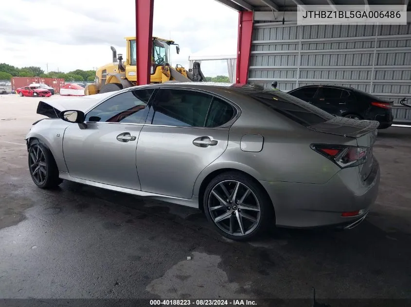 JTHBZ1BL5GA006486 2016 Lexus Gs 350 F Sport