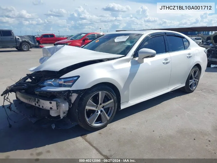 JTHCZ1BL1GA001712 2016 Lexus Gs 350