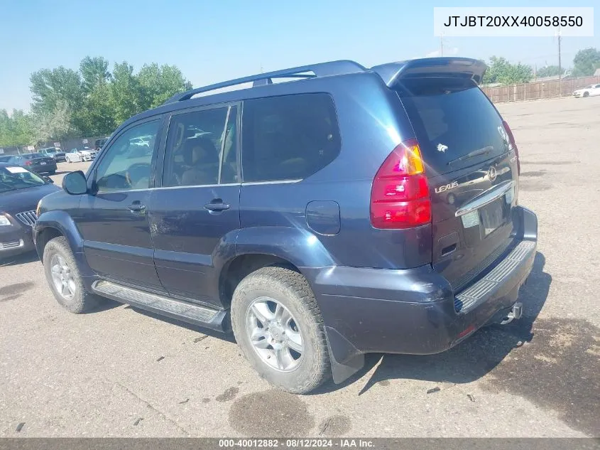 JTJBT20XX40058550 2004 Lexus Gx 470