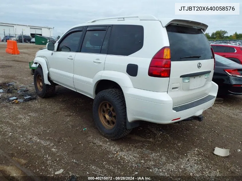 JTJBT20X640058576 2004 Lexus Gx 470