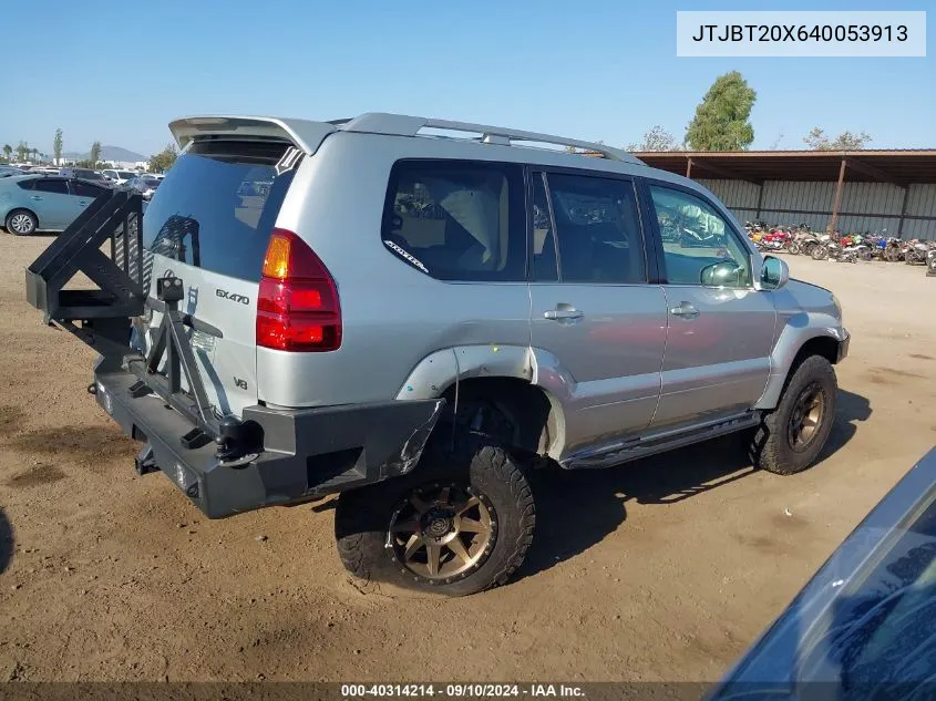 JTJBT20X640053913 2004 Lexus Gx 470