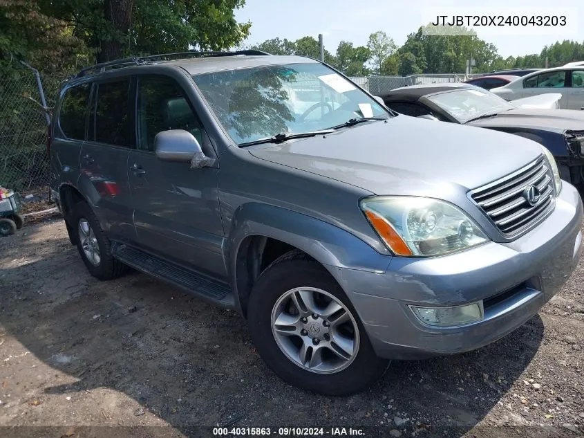 JTJBT20X240043203 2004 Lexus Gx 470 470