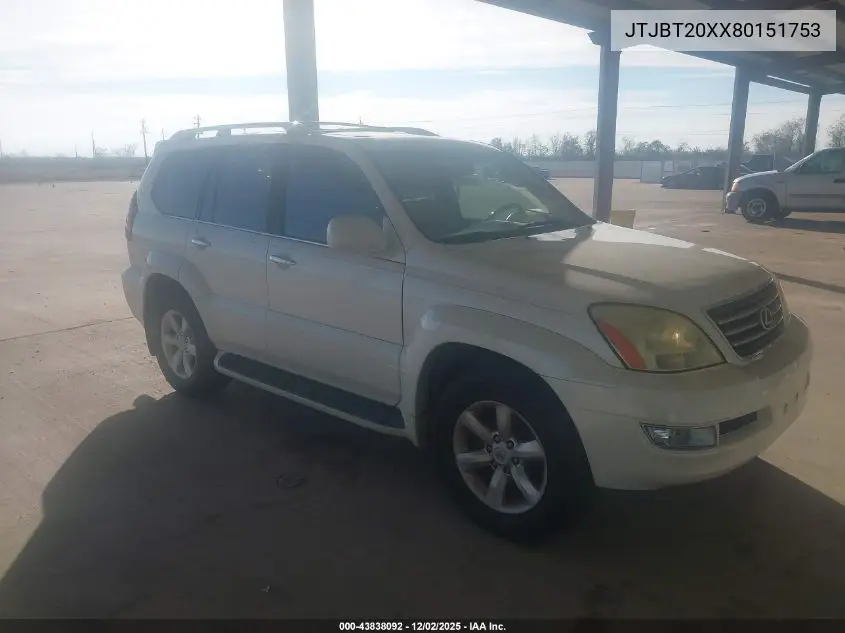 JTJBT20XX80151753 2008 Lexus Gx 470