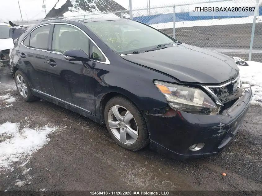 JTHBB1BAXA2006987 2010 Lexus Hs 250H Premium/Premium Luxury