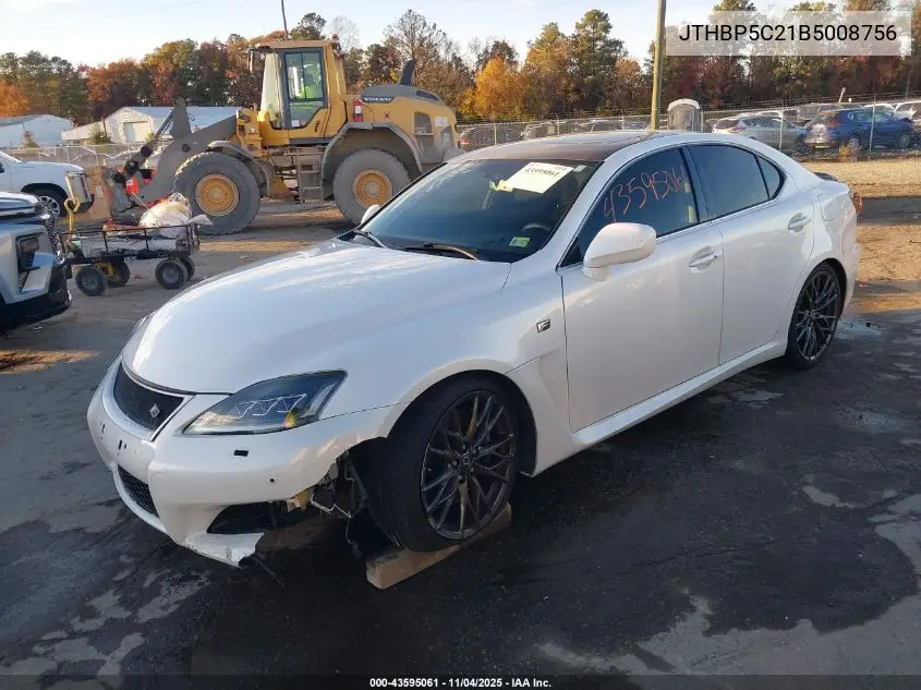 JTHBP5C21B5008756 2011 Lexus Is F