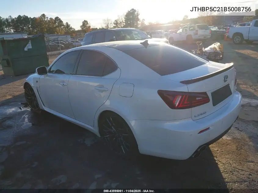 JTHBP5C21B5008756 2011 Lexus Is F