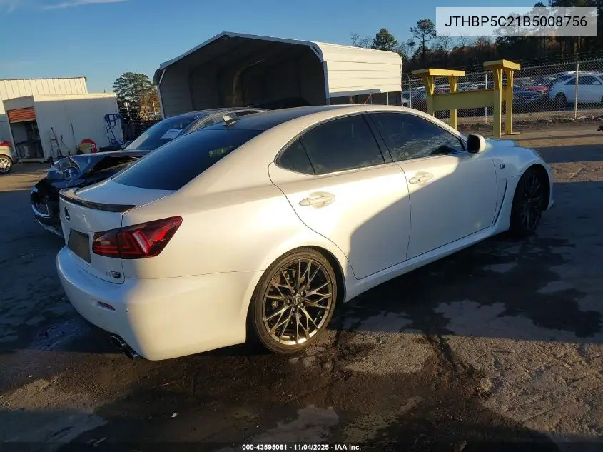 JTHBP5C21B5008756 2011 Lexus Is F