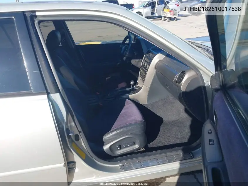 JTHBD182610017538 2001 Lexus Is 300