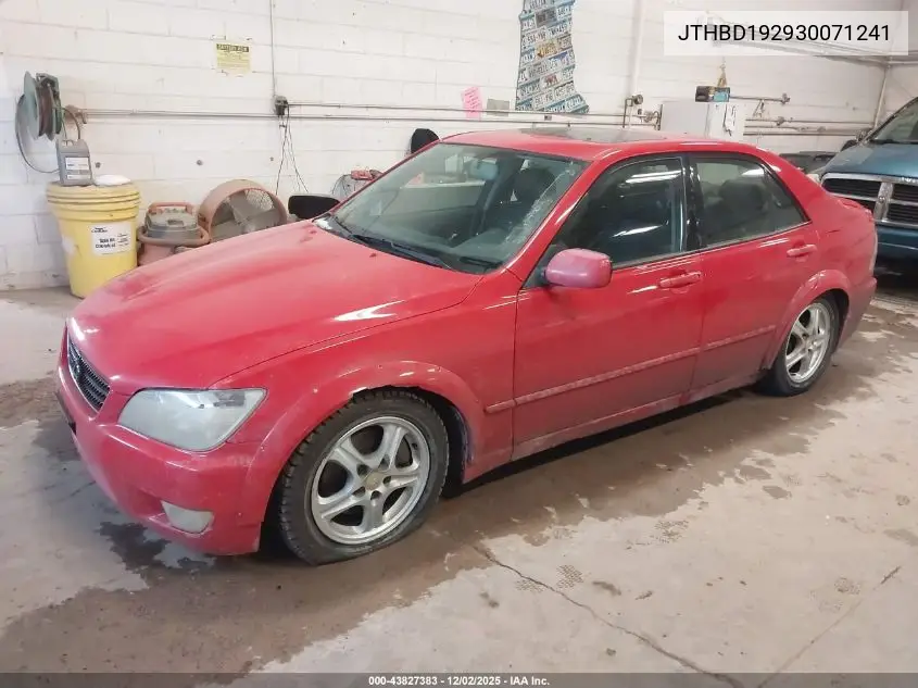 JTHBD192930071241 2003 Lexus Is 300 Base W/5-Speed Manual