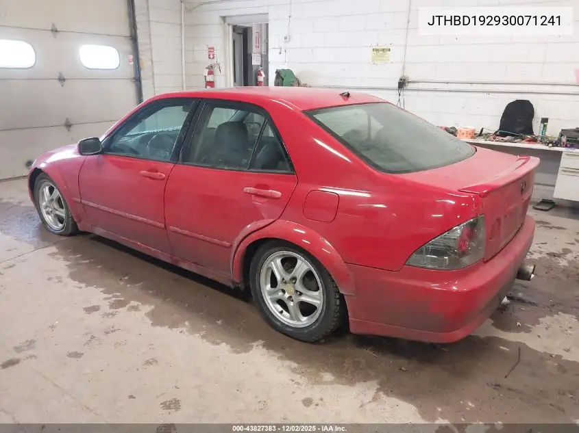 JTHBD192930071241 2003 Lexus Is 300 Base W/5-Speed Manual
