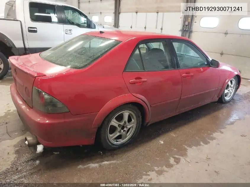 JTHBD192930071241 2003 Lexus Is 300 Base W/5-Speed Manual