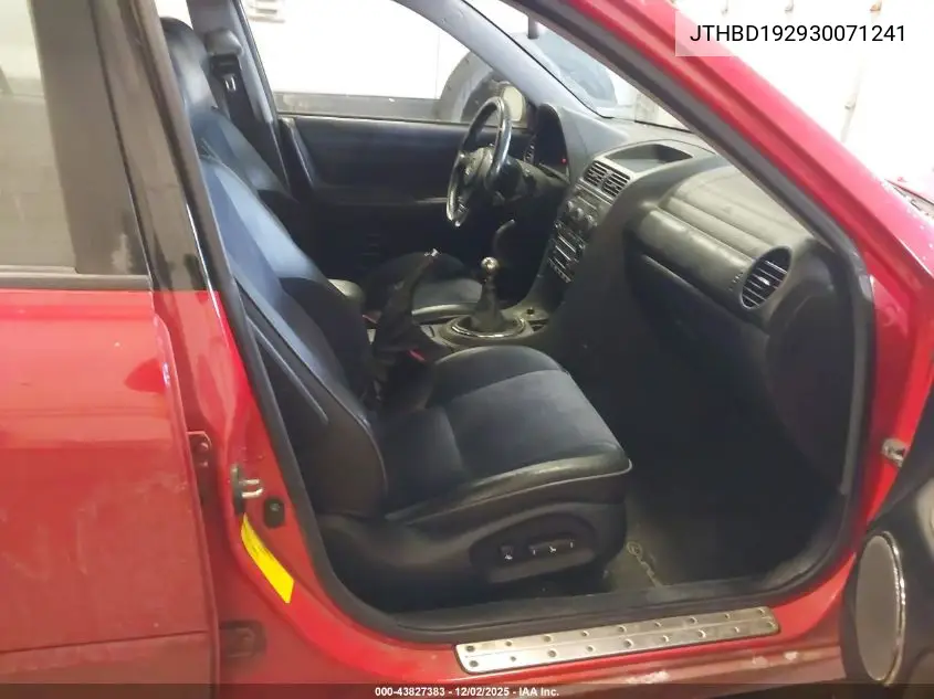 JTHBD192930071241 2003 Lexus Is 300 Base W/5-Speed Manual