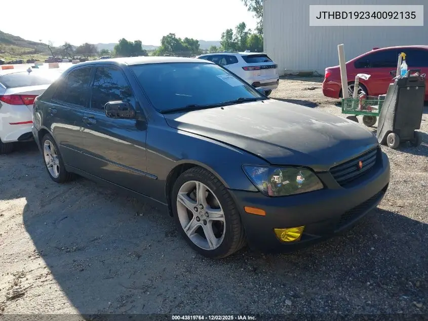 JTHBD192340092135 2004 Lexus Is 300