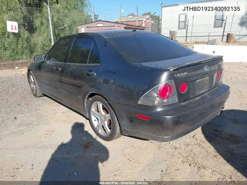 JTHBD192340092135 2004 Lexus Is 300