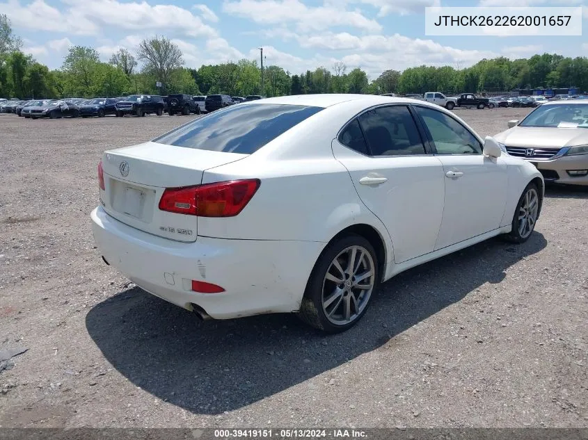 JTHCK262262001657 2006 Lexus Is 250