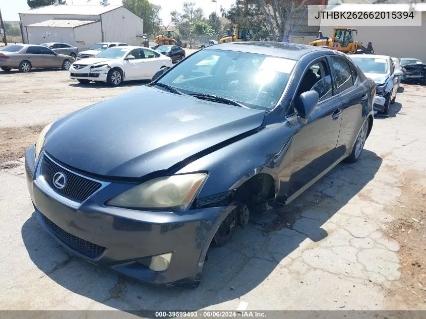 JTHBK262662015394 2006 Lexus Is 250