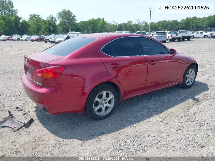 JTHCK262262001626 2006 Lexus Is 250