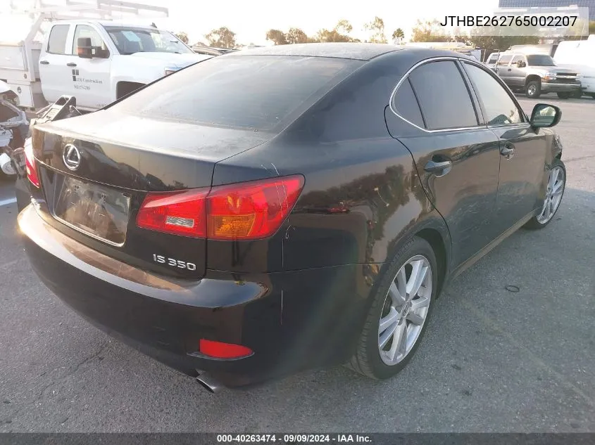 JTHBE262765002207 2006 Lexus Is 350