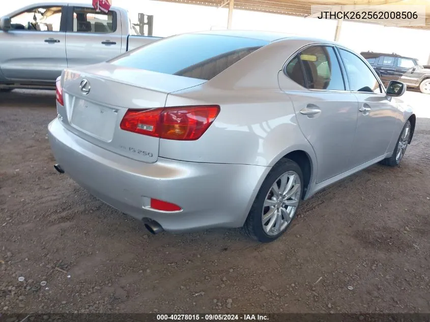 JTHCK262562008506 2006 Lexus Is 250