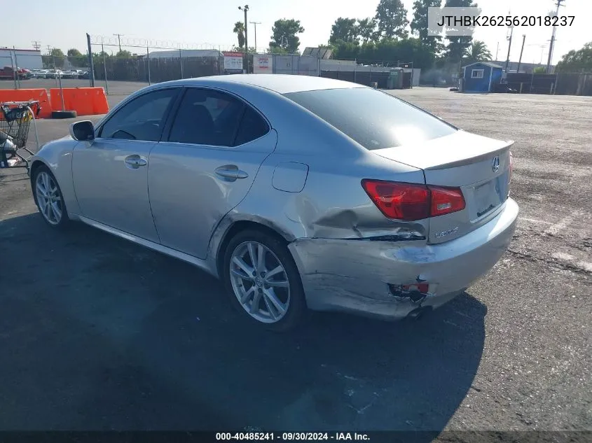 JTHBK262562018237 2006 Lexus Is 250