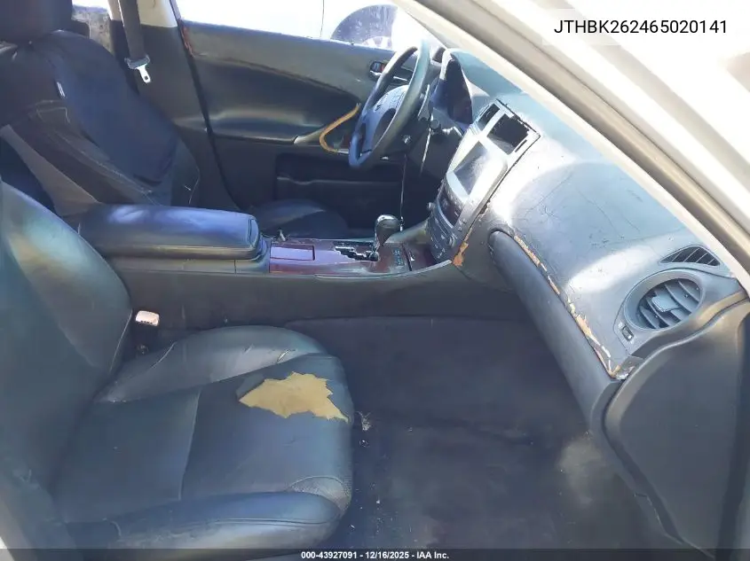 JTHBK262465020141 2006 Lexus Is 250