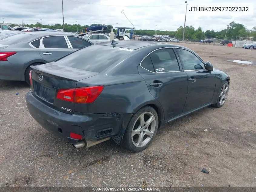 JTHBK262972027332 2007 Lexus Is 250