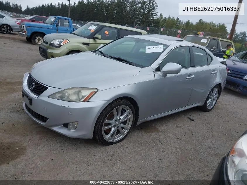 JTHBE262075016337 2007 Lexus Is 350