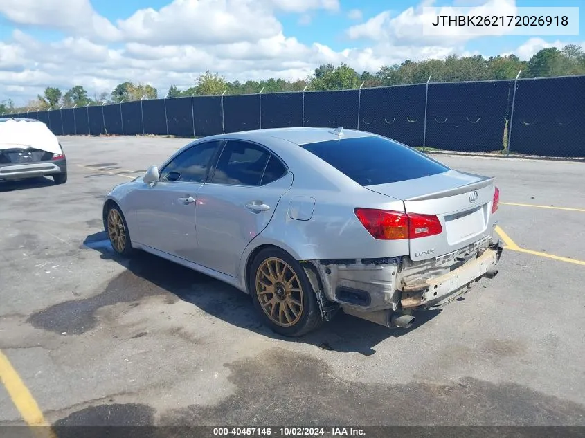 JTHBK262172026918 2007 Lexus Is 250