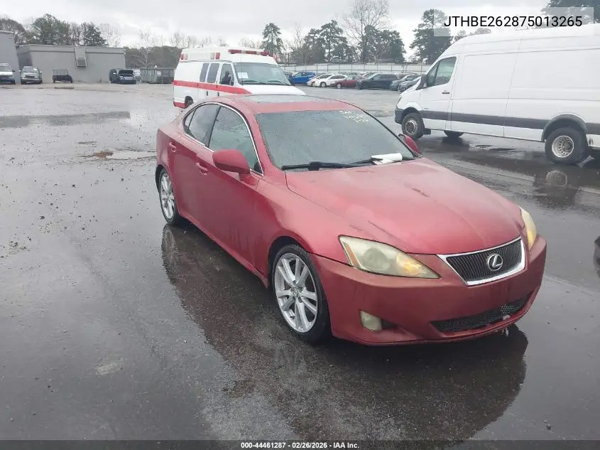 JTHBE262875013265 2007 Lexus Is 350