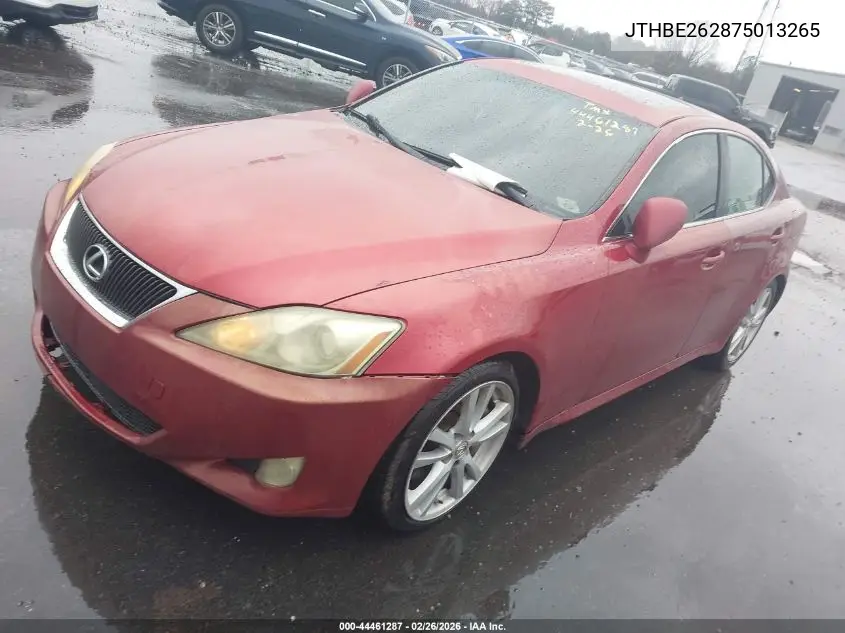 JTHBE262875013265 2007 Lexus Is 350