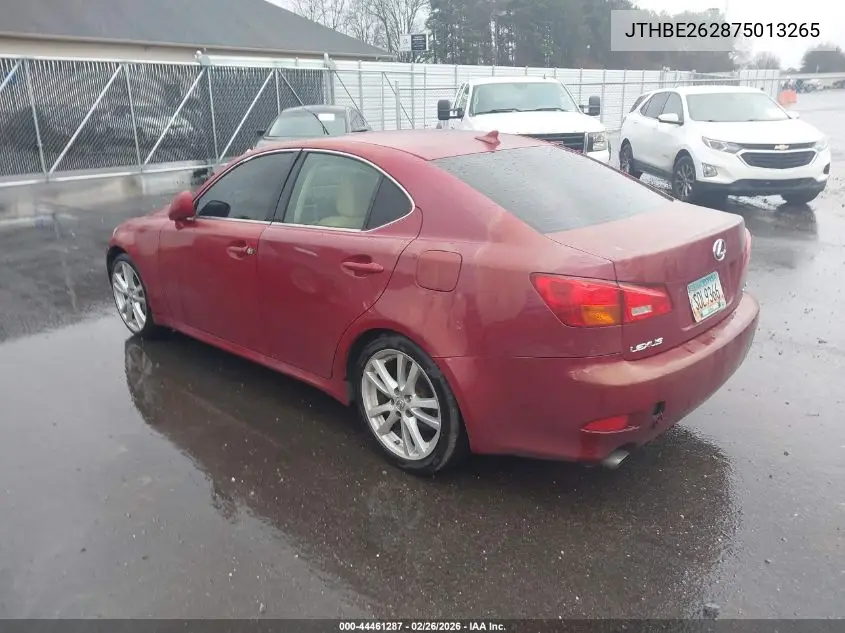 JTHBE262875013265 2007 Lexus Is 350