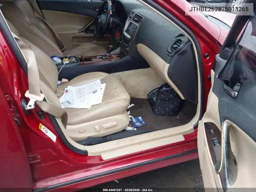 JTHBE262875013265 2007 Lexus Is 350