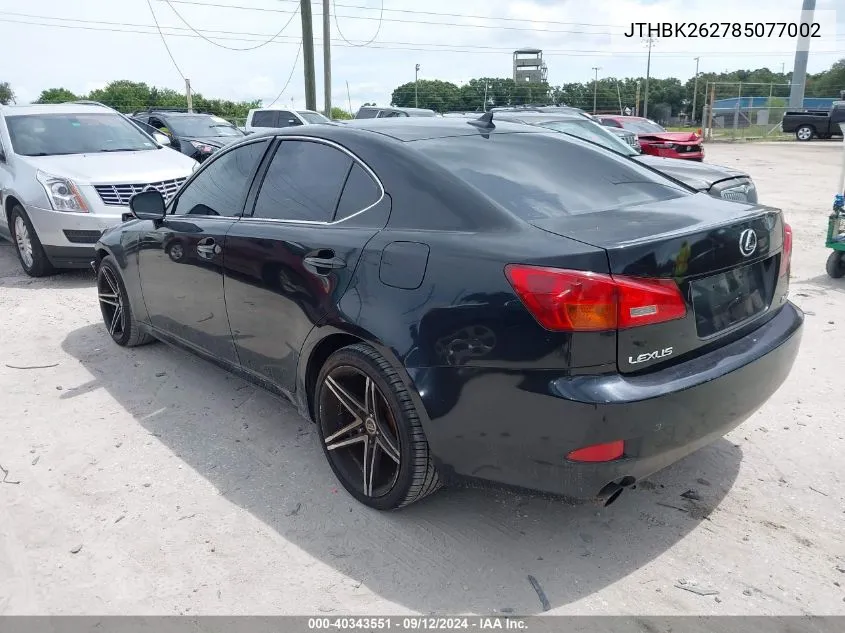 JTHBK262785077002 2008 Lexus Is 250