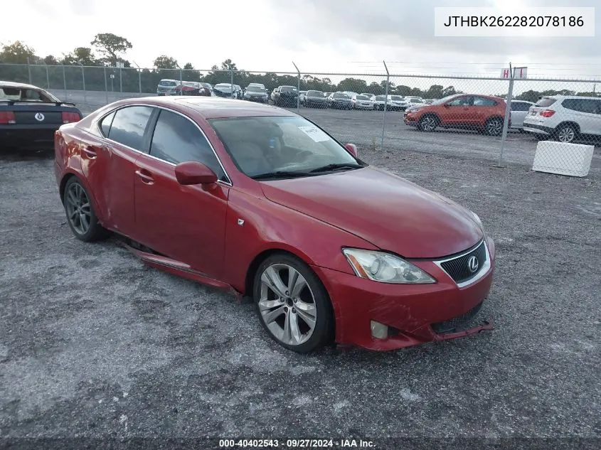 JTHBK262282078186 2008 Lexus Is 250