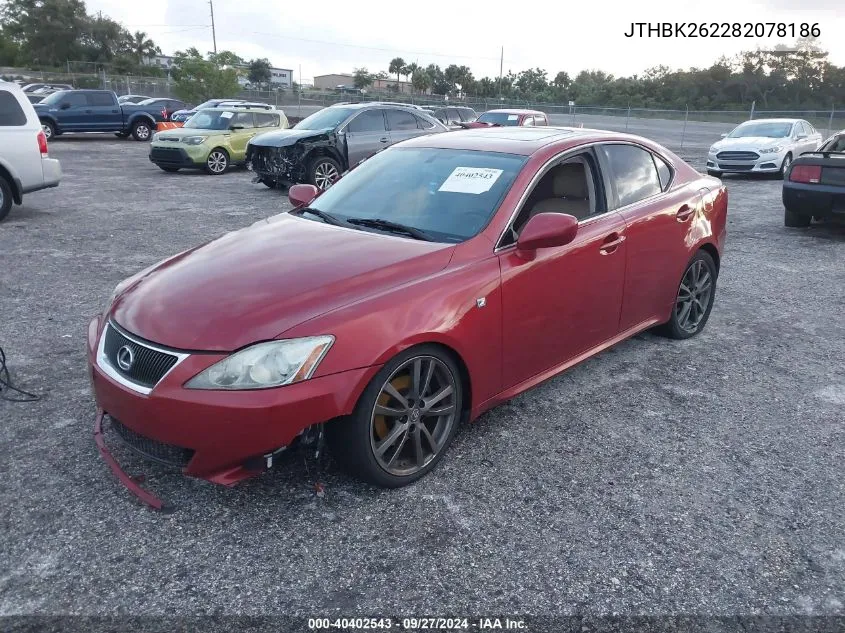 JTHBK262282078186 2008 Lexus Is 250