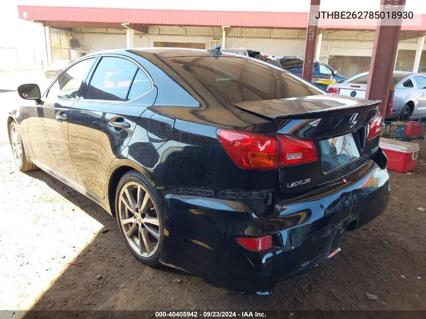 JTHBE262785018930 2008 Lexus Is 350 350