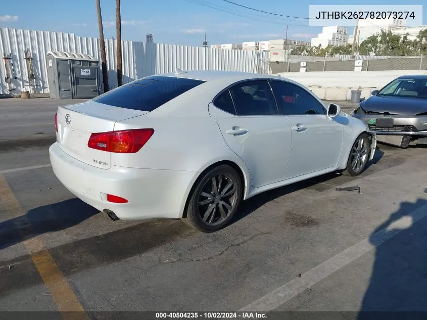 JTHBK262782073274 2008 Lexus Is 250