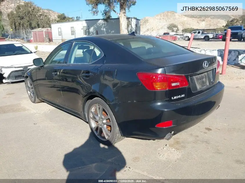 JTHBK262985067569 2008 Lexus Is 250