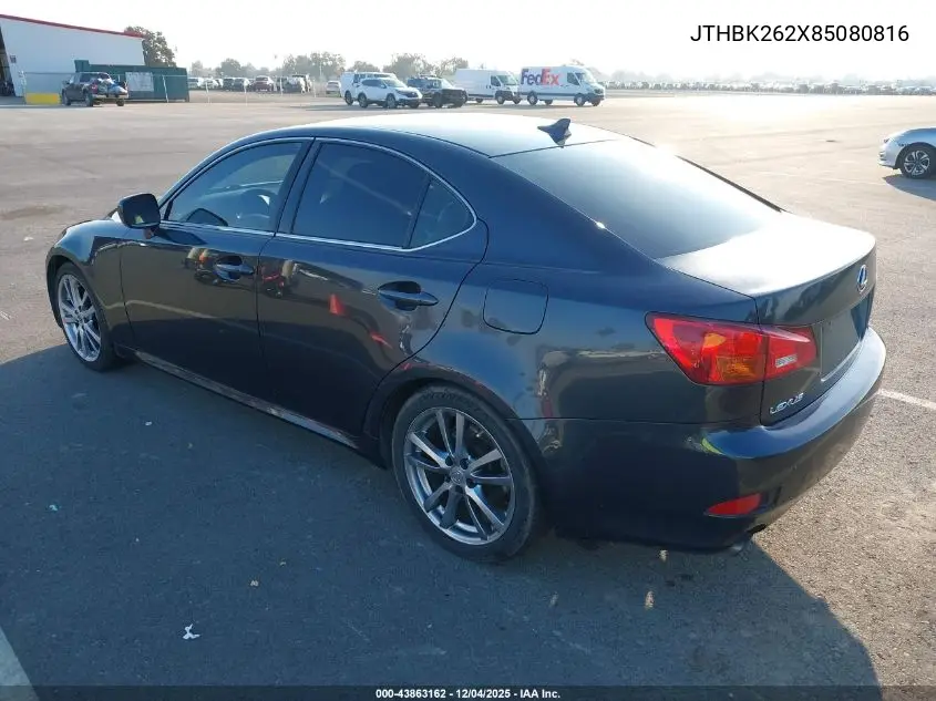 JTHBK262X85080816 2008 Lexus Is 250
