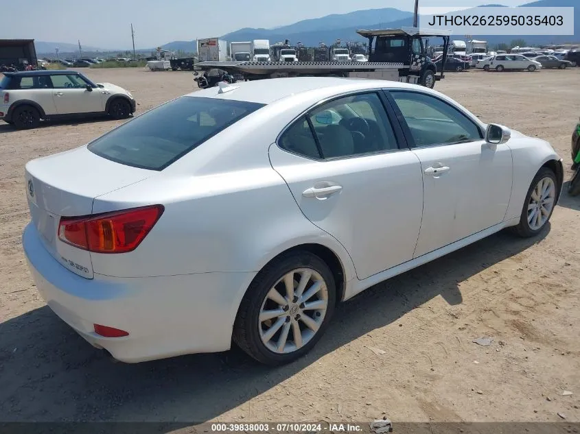 JTHCK262595035403 2009 Lexus Is 250