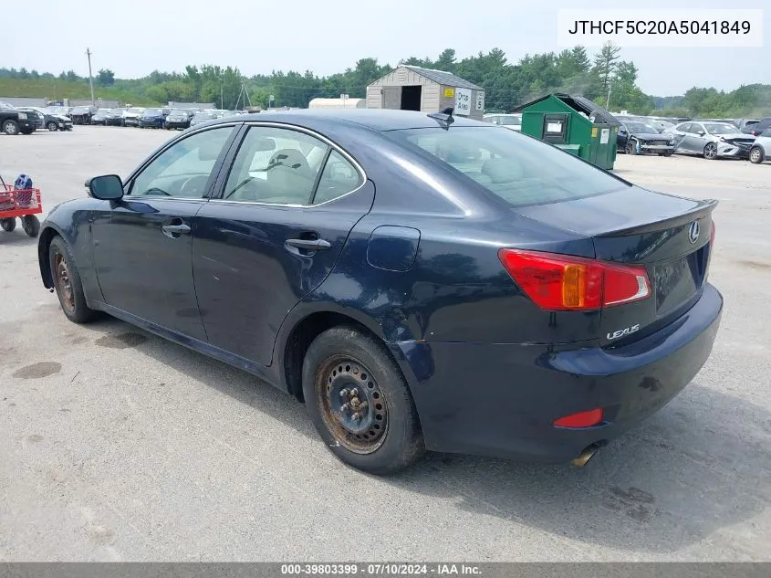 JTHCF5C20A5041849 2010 Lexus Is 250