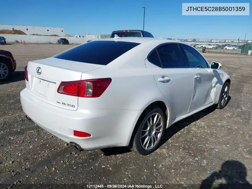 JTHCE5C28B5001359 2011 Lexus Is 350