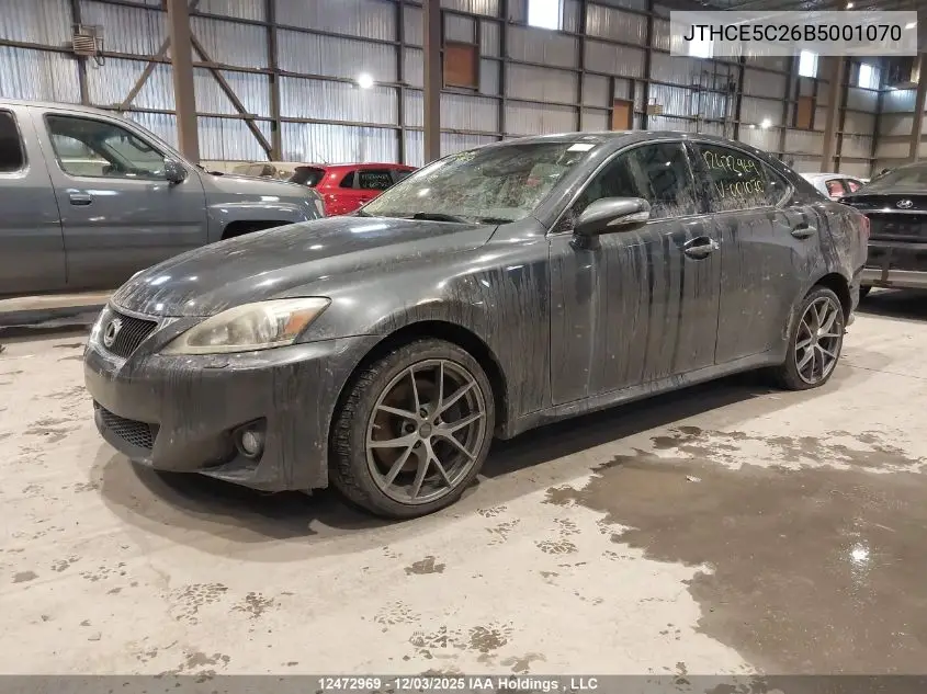 JTHCE5C26B5001070 2011 Lexus Is 350